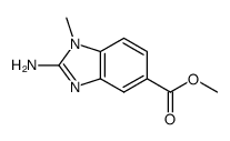 1H-Benzimidazole-5-carboxylic acid, 2-amino-1-Methyl-, Methyl ester结构式
