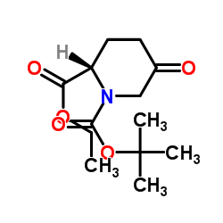 (S)-1-叔丁基 2-乙基 5-氧代哌啶-1,2-二羧酸酯结构式
