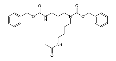 benzyl (4-acetamidobutyl)(3-(((benzyloxy)carbonyl)amino)propyl)carbamate Structure