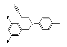 N-(3,5-difluorobenzyl) N-(2-cyanoethyl)-4-methylaniline Structure