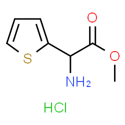 DL-alpha-Amino-2-thiopheneacetic acid methyl ester hydrochloride structure