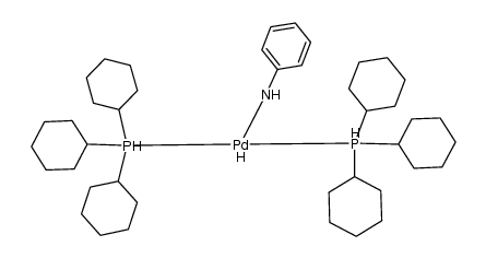 trans-hydrido(phenylamido)bis(tricyclohexylphosphine)palladium(II) Structure