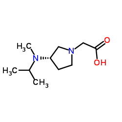 {(3S)-3-[Isopropyl(methyl)amino]-1-pyrrolidinyl}acetic acid结构式