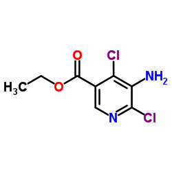 5-氨基-4,6-二氯烟酸乙酯结构式