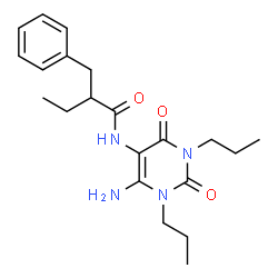 Benzenepropanamide,N-(6-amino-1,2,3,4-tetrahydro-2,4-dioxo-1,3-dipropyl-5-pyrimidinyl)--alpha--ethyl- structure