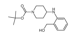 1-叔丁氧羰基-4-(2-羟甲基苯基氨基)哌啶结构式