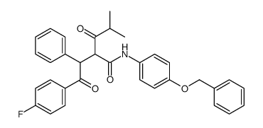 2-[2-(4-Fluorophenyl)-2-oxo-1-phenyl-ethyl]-4-methyl-3-oxo-pentanoic Acid, (4-Benzyloxy-phenyl)-amide结构式