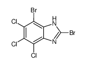 2,4-dibromo-5,6,7-trichloro-1(3)H-benzoimidazole结构式