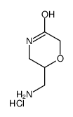 6-(氨基甲基)吗啉-3-酮盐酸盐结构式