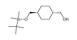 (±)-trans-[4-({[tert-butyl(dimethyl)silyl]oxy}methyl)cyclohexyl]methanol结构式