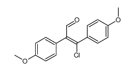 (E)-3-chloro-2,3-bis(4-Methoxyphenyl)acrylaldehyde Structure