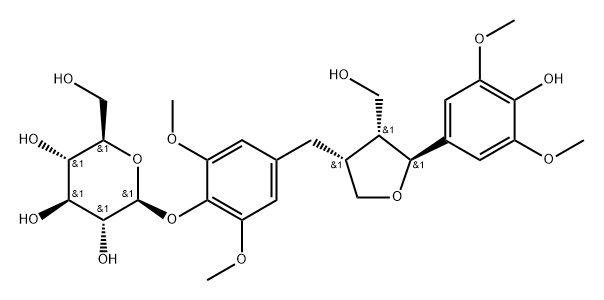 5,5'-二甲氧基香烟醇4'-O-葡萄糖苷结构式