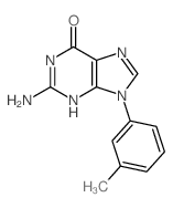 2-amino-9-(3-methylphenyl)-3H-purin-6-one结构式