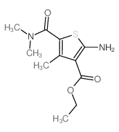 2-氨基-5-二甲基氨基甲酰基-4-甲基噻吩-3-羧酸乙酯结构式