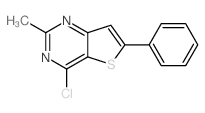 4-氯-2-甲基-6-苯基噻吩并[3,2-d]嘧啶结构式