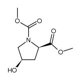 (2R,4R)-4-hydroxy-1,2-pyrrolidinedicarboxylic acid dimethyl ester结构式