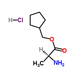 Cyclopentylmethyl alaninate hydrochloride (1:1) Structure