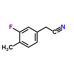 3-氟-4-甲基苯乙腈结构式