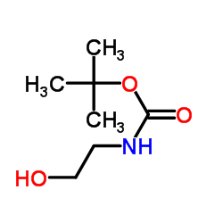 N-(叔丁氧羰基)乙醇胺结构式