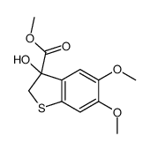 methyl 3-hydroxy-5,6-dimethoxy-2H-1-benzothiophene-3-carboxylate结构式