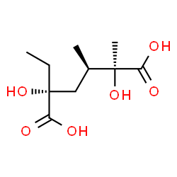 (2S,3R,5S)-5-Ethyl-2,5-dihydroxy-2,3-dimethylhexanedioic acid structure