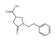 5-oxo-1-(2-phenylethyl)pyrrolidine-3-carboxylic acid structure