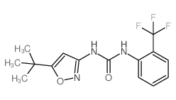 1-(5-(叔丁基)异噁唑-3-基)-3-(2-(三氟甲基)苯基)脲结构式
