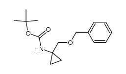 (N-tert-butoxycarbonyl)-1-(benzyloxymethyl)cyclopropylamine结构式