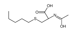 (2R)-2-acetamido-3-pentylsulfanylpropanoic acid结构式