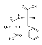 N-L-alpha-aspartyl-L-phenylalanine结构式