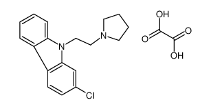 2-chloro-9-(2-pyrrolidin-1-ium-1-ylethyl)carbazole,2-hydroxy-2-oxoacetate Structure