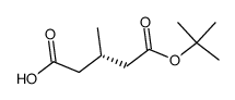 3-(S)-methylpentanedioic acid mono-tert-butyl ester结构式