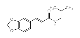 Cinnamamide, N-isobutyl-3,4- (methylenedioxy)- Structure