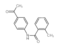 N-(4-乙酰基苯基)-2-甲基苯甲酰胺结构式