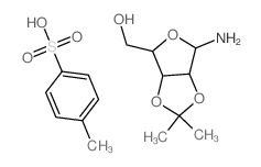 (2-amino-7,7-dimethyl-3,6,8-trioxabicyclo[3.3.0]oct-4-yl)methanol; 4-methylbenzenesulfonic acid结构式