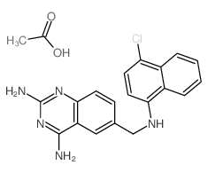 2,4-Quinazolinediamine, 6-[[(4-chloro-1-naphthalenyl)amino]methyl]-, acetate (2:3) Structure