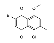 2-bromo-5-chloro-8-methoxy-6-methylnaphthalene-1,4-dione Structure