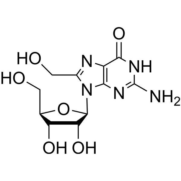 8-Hydroxymethyl guanosine Structure
