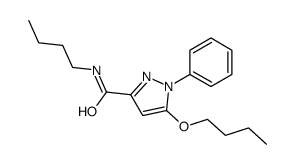 5-Butoxy-N-butyl-1-phenyl-1H-pyrazole-3-carboxamide结构式