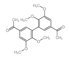 Ethanone,1,1'-(5,5',6,6'-tetramethoxy[1,1'-biphenyl]-3,3'-diyl)bis-结构式