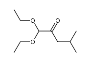 1,1-diethoxy-4-methyl-pentan-2-one结构式