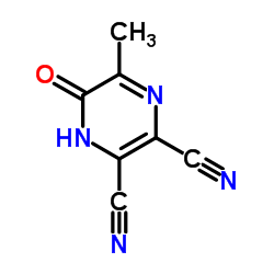 5-甲基-6-氧代-1,6-二氢吡嗪-2,3-二甲腈结构式