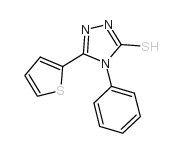 4-苯基-5-(2-噻吩基)-4H-1,2,4-三唑-3-硫氢化合物结构式