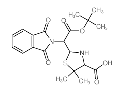 2-[(1,3-dioxoisoindol-2-yl)-tert-butoxycarbonyl-methyl]-5,5-dimethyl-thiazolidine-4-carboxylic acid结构式