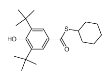 Cyclohexyl 3,5-di-t-butyl-4-hydroxythiolobenzoate结构式