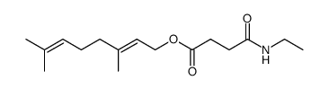 (E)-3,7-dimethylocta-2,6-dien-1-yl 4-(ethylamino)-4-oxobutanoate结构式
