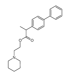 2-biphenyl-4-yl-propionic acid-(2-piperidino-ethyl ester)结构式