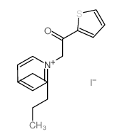 Pyridinium,1-[2-oxo-2-(2-thienyl)ethyl]-4-pentyl-, iodide (1:1)结构式