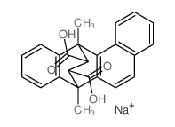 7,12-Ethanobenz[a]anthracene-13,14-dicarboxylicacid, 7,12-dihydro-7,12-dimethyl-, sodium salt (1:2)结构式
