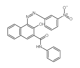 4-[(3-nitrophenyl)hydrazinylidene]-3-oxo-N-phenyl-naphthalene-2-carboxamide Structure